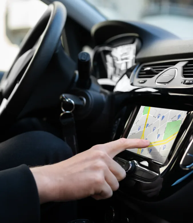Verwenden der GPS-Navigation im Auto